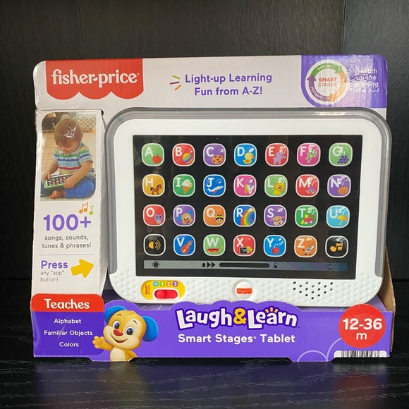 Fisher Price Laugh and Learn Smart Stages Tablet for Toddlers 12 to 36 Months - Picture 1 of 4